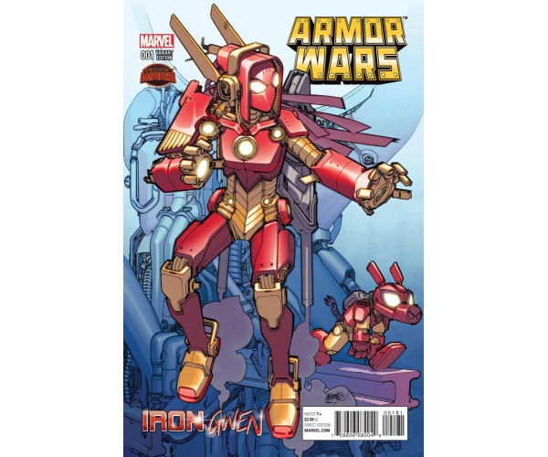 Armor Wars #1 Cover C Variant David Lafuente Iron Gwen Cover (Secret Wars Warzones Tie-In)